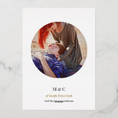 25th Wedding Anniversary Heirloom Celebration Folie Feestdagenkaart (Achterkant)