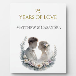 25th Wedding Anniversary Heirloom Celebration Fotoplaat
