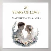 25th Wedding Anniversary Heirloom Celebration Poster (Voorkant)