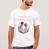 25th Wedding Anniversary Heirloom Celebration T-shirt (Voorkant)