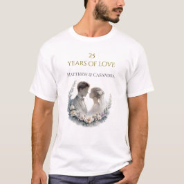 25th Wedding Anniversary Heirloom Celebration T-shirt