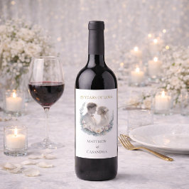 25th Wedding Anniversary Heirloom Celebration Wijn Etiket