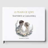 25th Wedding Anniversary Heirloom-Like Celebration Gastenboek (Voorkant)