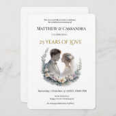 25th Wedding Anniversary Heirloom-Like Celebration Kaart (Voorkant / Achterkant)