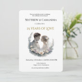 25th Wedding Anniversary Heirloom-Like Celebration Kaart (Staand voorkant)