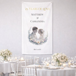 25th Wedding Anniversary Heirloom-Like Keepsake Spandoek
