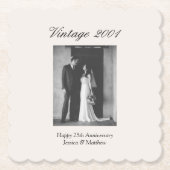 25th Wedding Anniversary Party Personalized Photo Kartonnen Onderzetters (Voorkant)