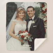 25th Wedding Anniversary Sherpa Blanket Photo Sherpa Deken (Voorkant)