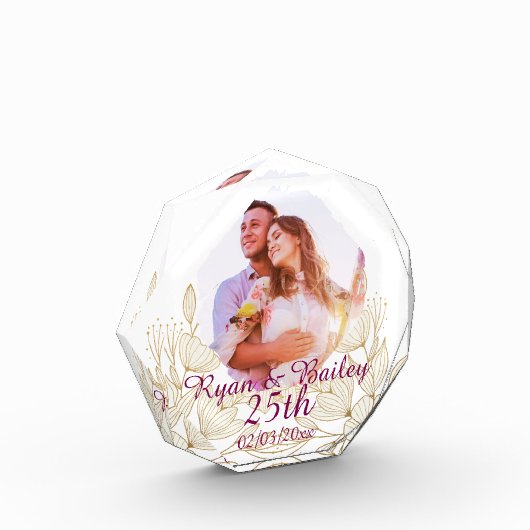 25th Wedding Anniversary Spring Flowers Design Fotoblokken (Links)