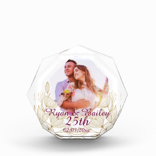 25th Wedding Anniversary Spring Flowers Design Fotoblokken (Voorkant)