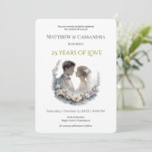 25th Wedding Anniversary Vow Renewal Kaart (Staand voorkant)