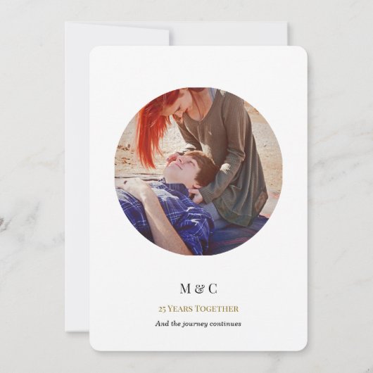 25th Wedding Anniversary Vow Renewal Kaart (Achterkant)