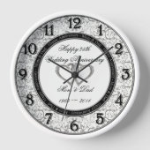25th Wedding Anniversary Wall Clock (Voorkant)