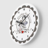 25th Wedding Anniversary Wall Clock Grote Klok (Hoek)