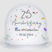 25th Wedding Anniversary With Classic Photo Sneeuwbol (Voorkant)