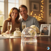 25th Wedding Anniversary With Classic Photo Sneeuwbol