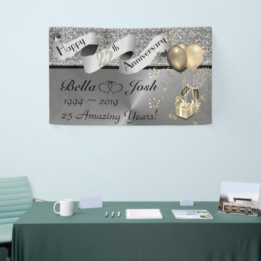 25th Wedding Happy Jubileum Banner (Beurs)