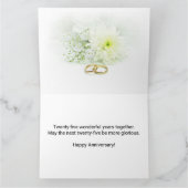 25th Wedding Jubileum Antiek Silver Lijst Big Kaart (Binnen)