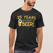 25th Wedding Jubileum Beer Talloos T-shirt (Voorkant)