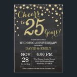 25th Wedding Jubileum Chalkboard Black en Gold Kaart<br><div class="desc">25th Wedding Jubileum Chalkboard Black and Gold Invitation. Vijfentwintig Jubileum. Chalkboard Black en Gold Glitter Diamond Background Gold Confetti. Volwassen verjaardag. Vrouw of Man Man Birthday Party. Voor verdere aanpassing,  te klikken gelieve de knoop "van de Aanpassing het"en ons ontwerphulpmiddel te gebruiken om deze sjabloon te wijzigen.</div>