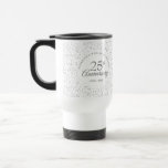 25th Wedding Jubileum Chic Silver Stardust Reisbeker<br><div class="desc">Ontworpen om te coördineren met ons 25e Jubileum Silver Stardust collectie. Met fijn zilverzetstof. Geef uw speciale 25 jaar informatie over zilverjaardagen aan uw persoonlijke wensen. Ontworpen door: Thisnotme©</div>