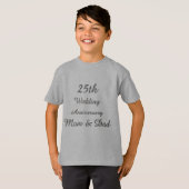 25th Wedding Jubileum Chic Silver Typografie T-shirt (Voorkant volledig)