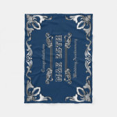 25th Wedding Jubileum Classic Book Hoesje Silver Fleece Deken (Voorkant)