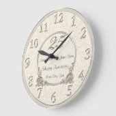 25th Wedding Jubileum Clocks COUPLES NAMES DATUM Grote Klok (Hoek)
