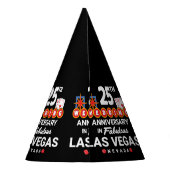 25th Wedding Jubileum Couples Las Vegas Trip Feesthoedjes (Achterkant)