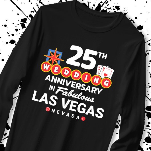 25th Wedding Jubileum Couples Las Vegas Trip T-shirt