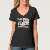 25th Wedding Jubileum - Couples Las Vegas Trip T-shirt (Voorkant)
