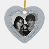 25th Wedding Jubileum Foto Keramisch Ornament (Voorkant)
