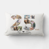 25th Wedding Jubileum Foto Kussen (Voorkant)