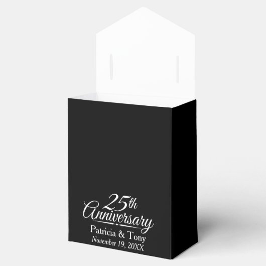 25th Wedding Jubileum Gepersonaliseerd Bedankdoosjes (Geopend)