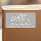25th Wedding Jubileum Gepersonaliseerd Etiket