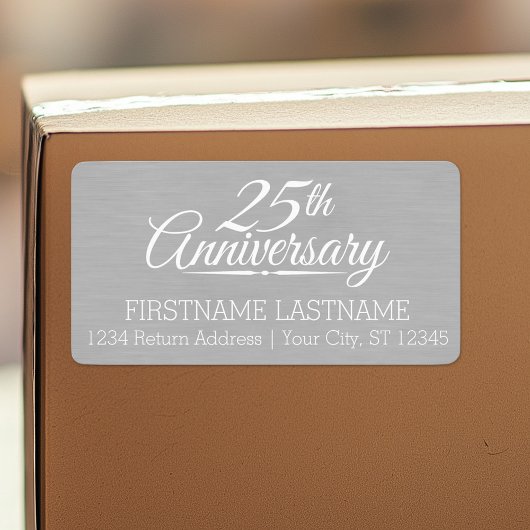 25th Wedding Jubileum Gepersonaliseerd Etiket