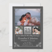 25th Wedding Jubileum Gepersonaliseerd Lijst Kaart (Voorkant)