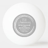 25th Wedding Jubileum Gepersonaliseerd Pingpongbal (Achterkant)