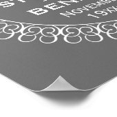 25th Wedding Jubileum Gepersonaliseerd Poster (Hoek)