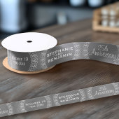 25th Wedding Jubileum Gepersonaliseerd Satijnen Lint