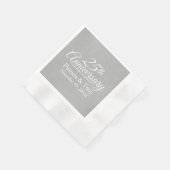 25th Wedding Jubileum Gepersonaliseerd Servetten (Hoek)