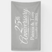 25th Wedding Jubileum Gepersonaliseerd Spandoek (Verticaal)