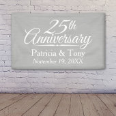 25th Wedding Jubileum Gepersonaliseerd Spandoek