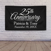 25th Wedding Jubileum Gepersonaliseerd Spandoek