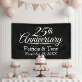 25th Wedding Jubileum Gepersonaliseerd Spandoek
