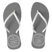 25th Wedding Jubileum Gepersonaliseerd Teenslippers (Voetbed)