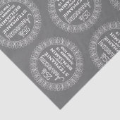 25th Wedding Jubileum Gepersonaliseerd Tissuepapier (Detail)