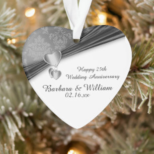 25th Wedding Jubileum Keepomwille Ornament