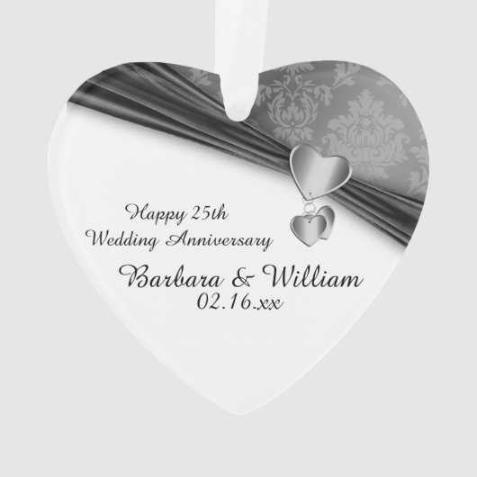 25th Wedding Jubileum Keepomwille Ornament (achterkant)