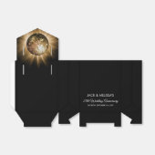 25th Wedding Jubileum Party Gold Disco Ball Bedankdoosjes (Uitgevouwen)